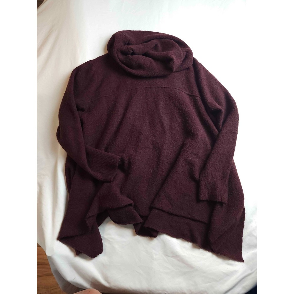 Cato Tunic Sweater Womens Large Burgundy Knit Pullover Loungewear Fall Cowl Neck